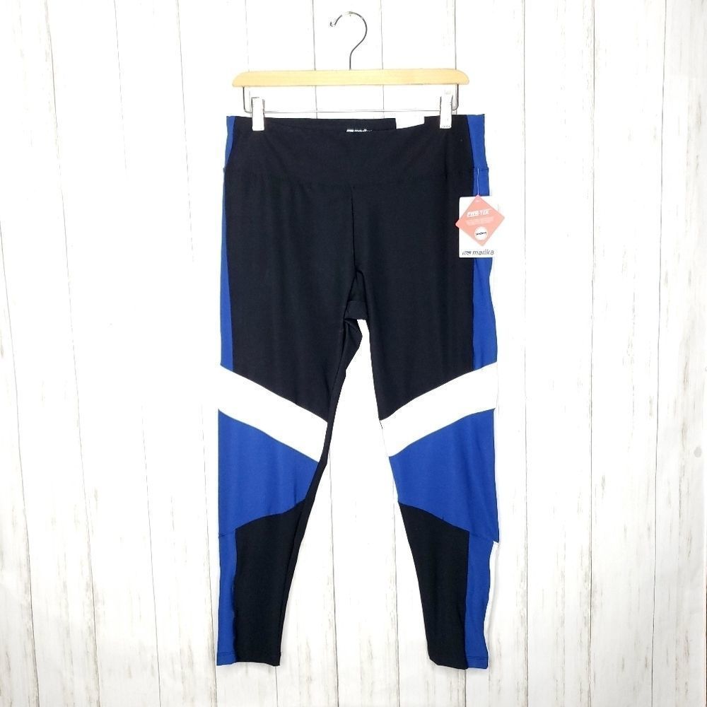 Marika 7/8 Legging Blue Black White Size XL